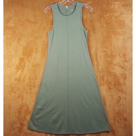 LUNYA Womens Dress Medium Green Pullover Midi Tank Sundress RESTORE FITTED - Picture 2 of 8